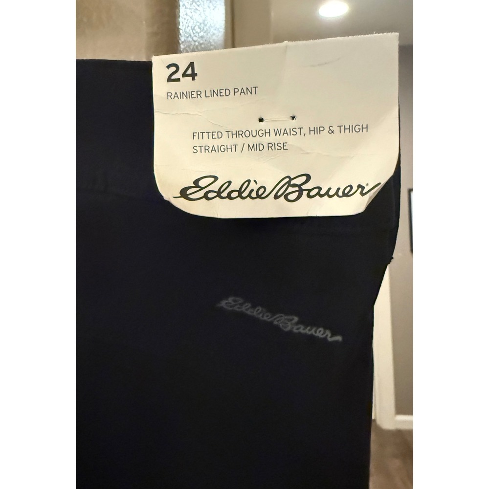 Eddie Bauer Wmns NWT Black Rainier Fleece Lined Nylon Pants Plus Size 24 Outdoor - Picture 5 of 9